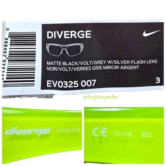 NIKE Unisex Diverge Matte Black Sunglasses - Picture 11 of 11